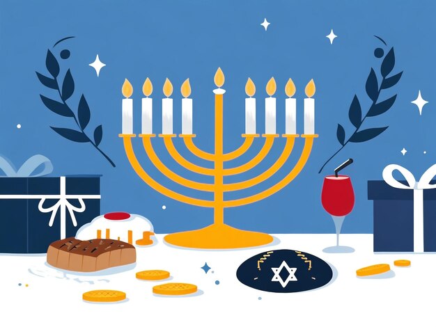 Foto menorah achtergrondbeelden collecties schattige behang ai gegenereerd