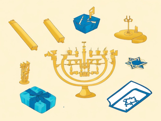 Photo menorah background images collections cute wallpapers ai generated