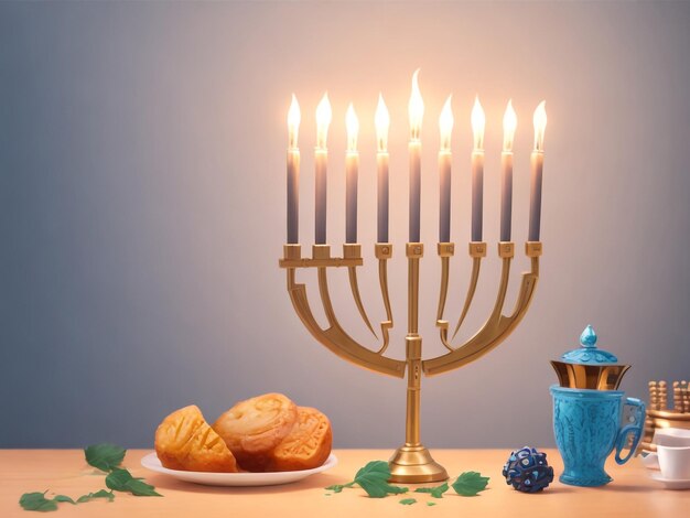 Menorah background images collections cute wallpapers ai generated