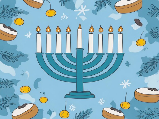 Menorah background images collections cute wallpapers ai generated