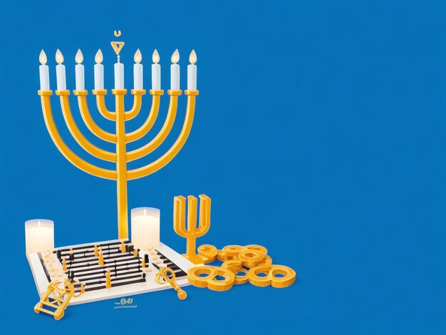 Photo menorah background images collections cute wallpapers ai generated