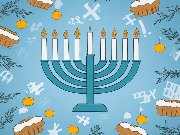 Photo menorah background images collections cute wallpapers ai generated