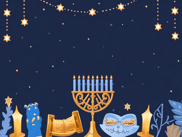 Photo menorah background images collections cute wallpapers ai generated