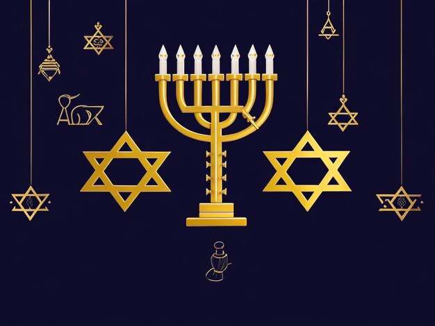 Menorah background images collections cute wallpapers ai generated