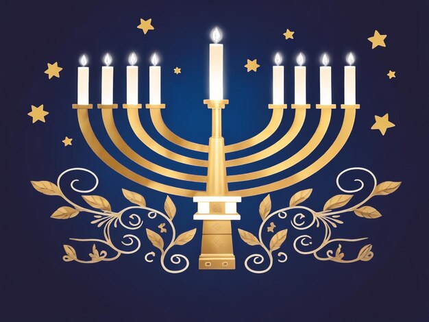 Photo menorah background images collections cute wallpapers ai generated