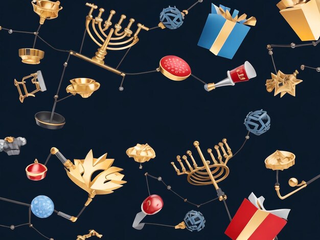 Photo menorah background images collections cute wallpapers ai generated