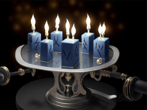 Menorah background images collections cute wallpapers ai generated