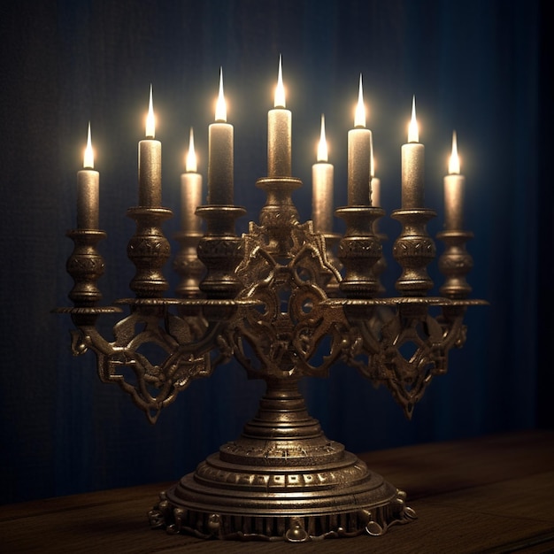 Menorah high quality 4k ultra hd hdr