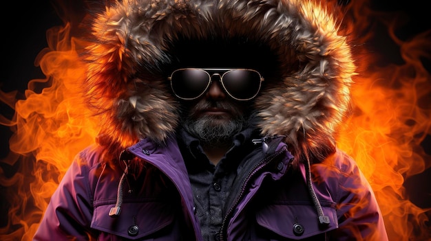 Mens Down Lined Winter Parka Isolated Ultra Bright Colors Background Images Hd Wallpapers