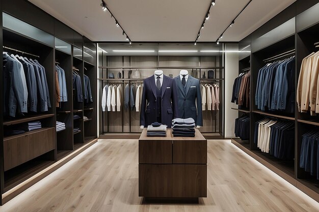 Mens fashion store showroom interior model