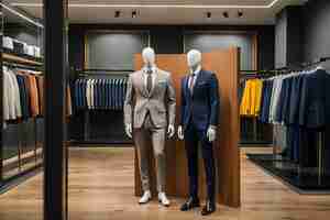 Photo mens fashion store showroom interior model