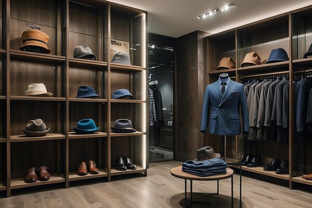 Mens fashion store showroom interior model