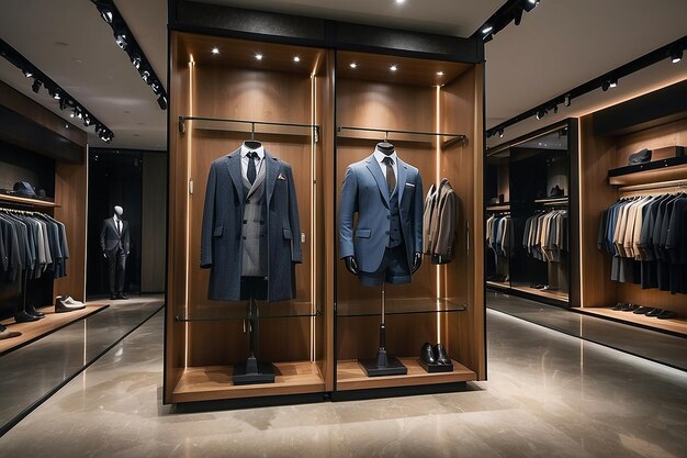 Photo mens fashion store showroom interior model