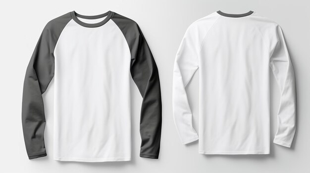 Mens Reglan Long Sleeve T Shirt Mockup