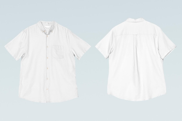 白い短袖のメンズシャツ