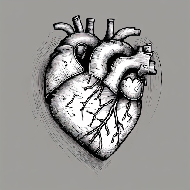 menselijk hart en menselijk orgel vectorillustratie van een menselijk hart menselijk orgel