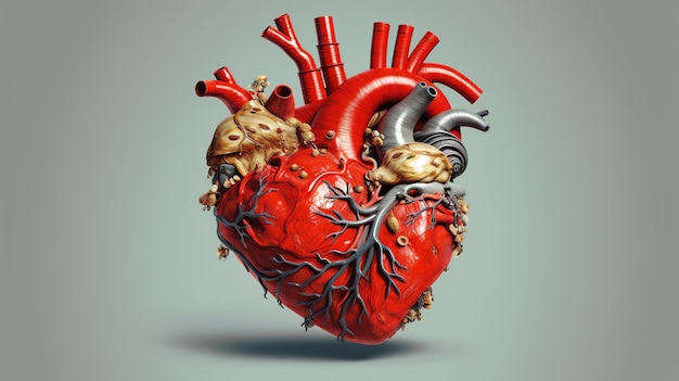 Menselijk hart realistisch orgel