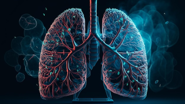 Menselijke ademhalingssysteem longen anatomie