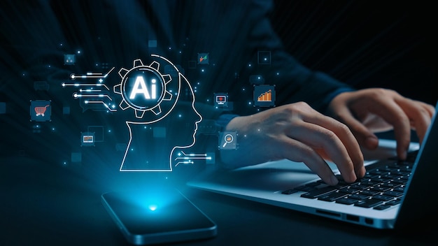 Menselijke interactie met AI kunstmatige intelligentie hersenproces generatieve AI UUID