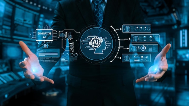 Menselijke interactie met AI kunstmatige intelligentie hersenproces generatieve AI UUID