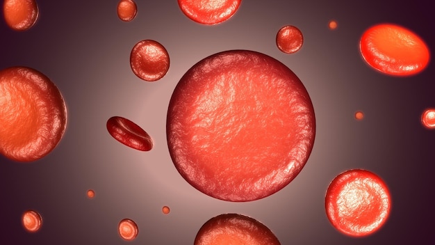 menselijke lichaamsbloedcellen 3d illustratie