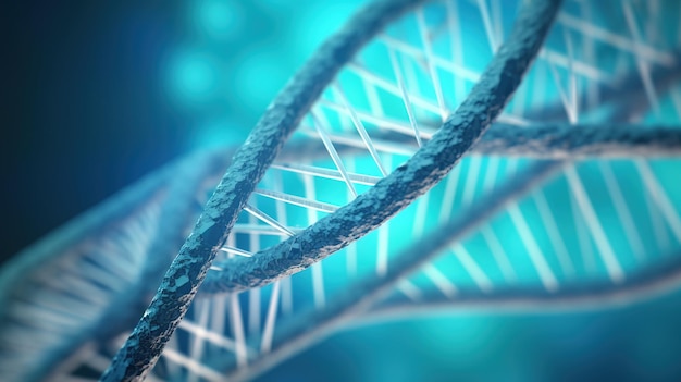 Menselijke structuur van DNA-onderzoeken van gegenereerde chromosomen AI
