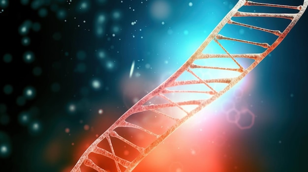 Menselijke structuur van DNA-onderzoeken van gegenereerde chromosomen AI