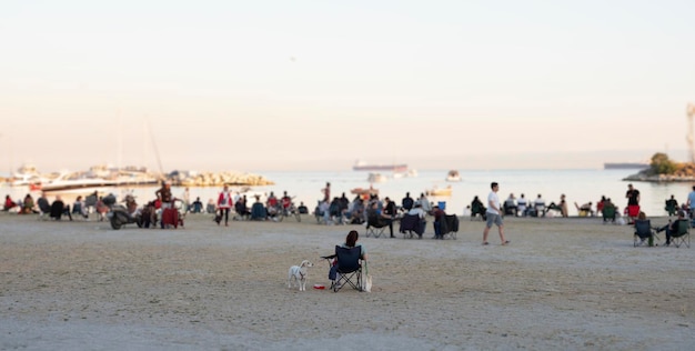 Mensen aan zee