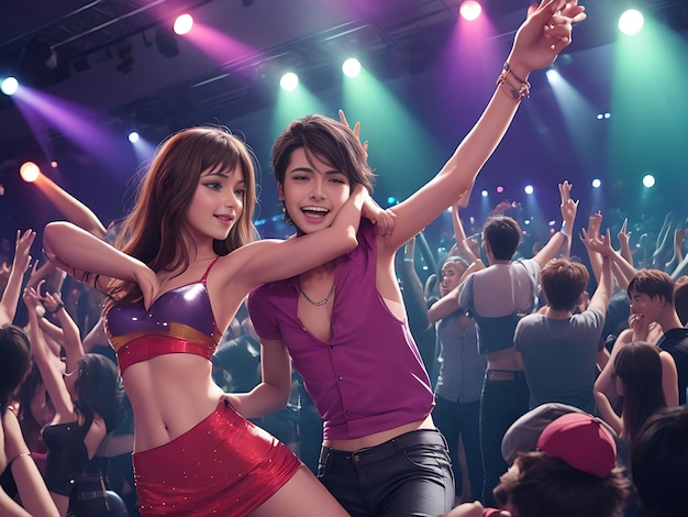 mensen dansen in een nachtclub feest concert
