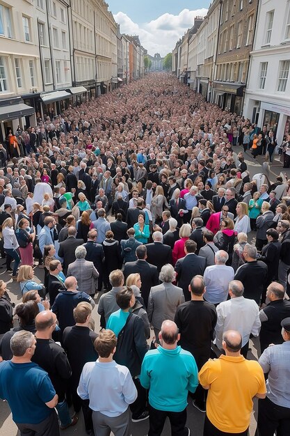 Mensen die deelnemen aan een evenement met een hoog protocol