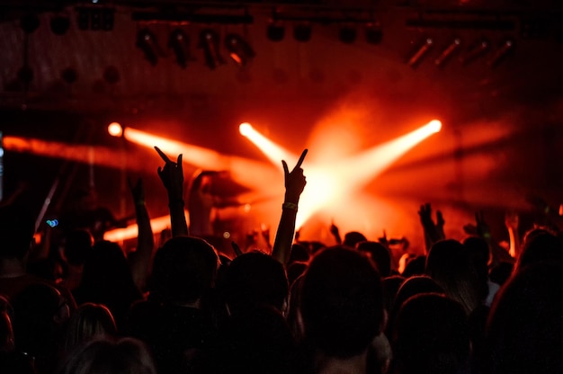 Mensen genieten van een muziekconcert