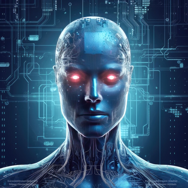 Mensen leiden kunstmatige intelligentie voor de toekomst stijging van de technologische singulariteit Generatieve AI