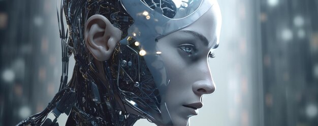 Mensen leiden kunstmatige intelligentie voor de toekomst stijging van de technologische singulariteit Generatieve AI