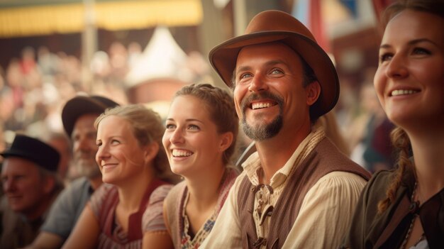 mensen op het Oktoberfest-festival