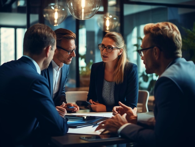 Mensen op kantoor die discussiëren