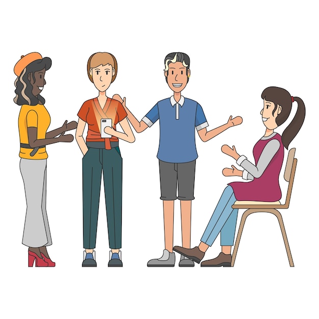 Mensen png illustratie doorzichtige achtergrond