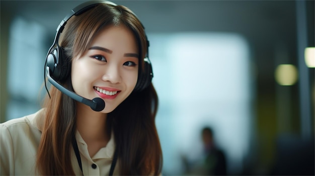 Mensen uit het bedrijfsleven die een headset dragen die actief op kantoor werken Callcenter telemarketing klant sup