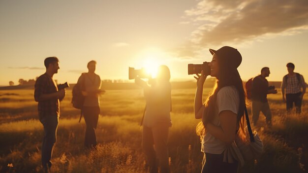 Foto mensengroep diverse unity support crowdfunding kleine bedrijven camera