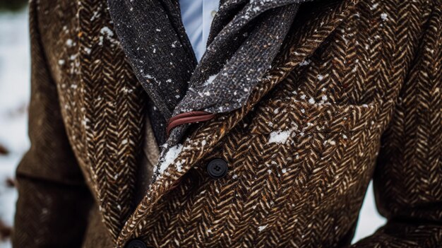 Foto abbigliamento maschile autunno inverno abbigliamento e accessori in tweed collezione nella campagna inglese uomo stile di moda gentleman look classico