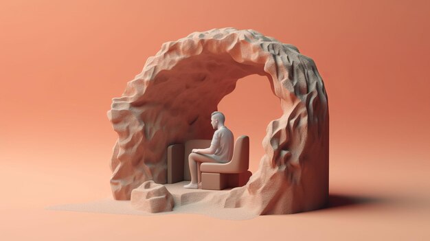 Mental health awareness 3d illustration