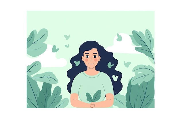 Mental health awareness AI Generated illustration