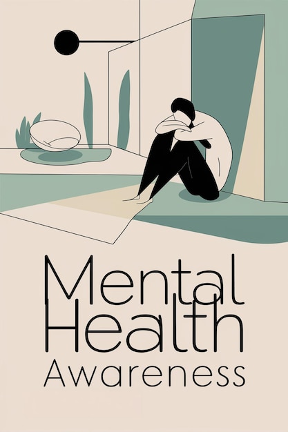 Photo mental health awareness poster