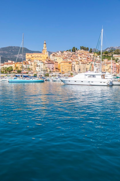 Menton on the French Riviera named the Coast Azur located in the South of France