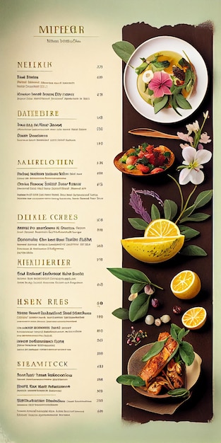 A menu for the cafe chon.