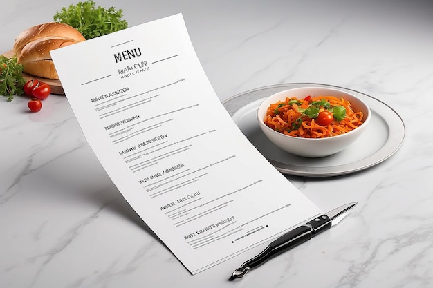 Menu Design Mockup