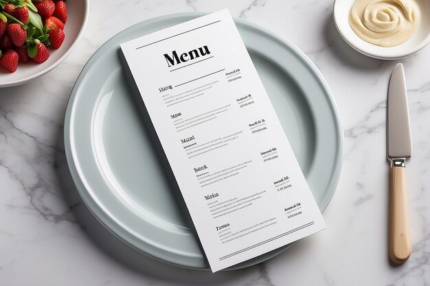 Menu Design Mockup