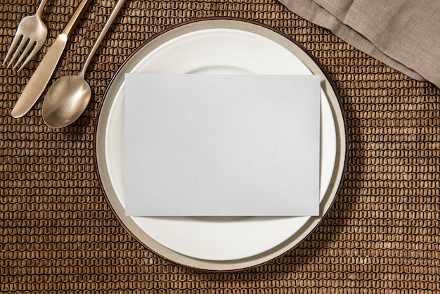 Menukaart png mockup doorzichtig ontwerp
