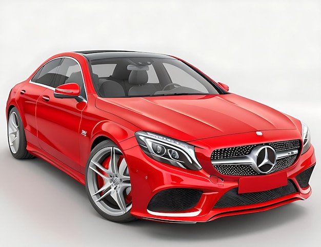 Mercedes red sports car