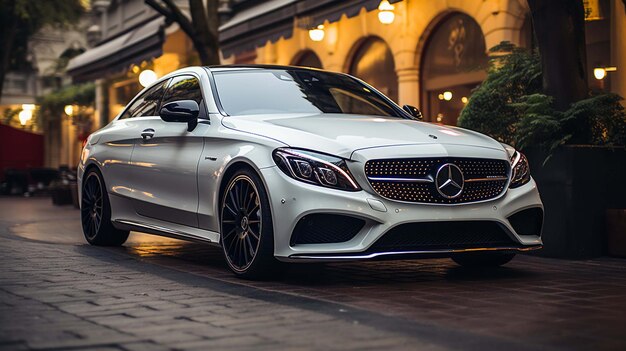 Фото mercedesbenz cls 500 amg стильный роскошный быстрый автомобиль бизнес-класса на изолированном белом фоне 3d-рендер