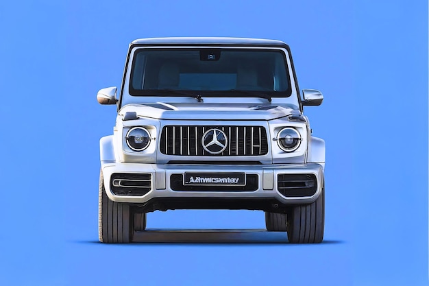 A MercedesBenz GClass SUV on a white background